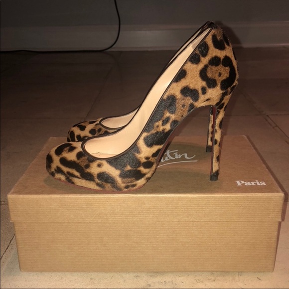 SOLD...Authentic Christian Louboutin Leopard Print - Picture 4 of 8